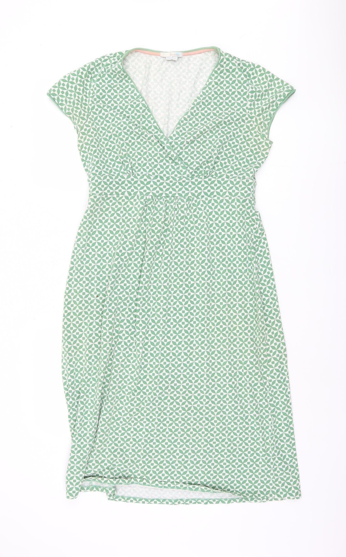 Boden Women’s Green Geometric Shift Dress UK 12