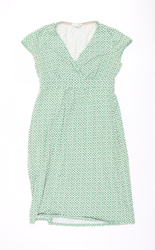 Boden Women’s Green Geometric Shift Dress UK 12