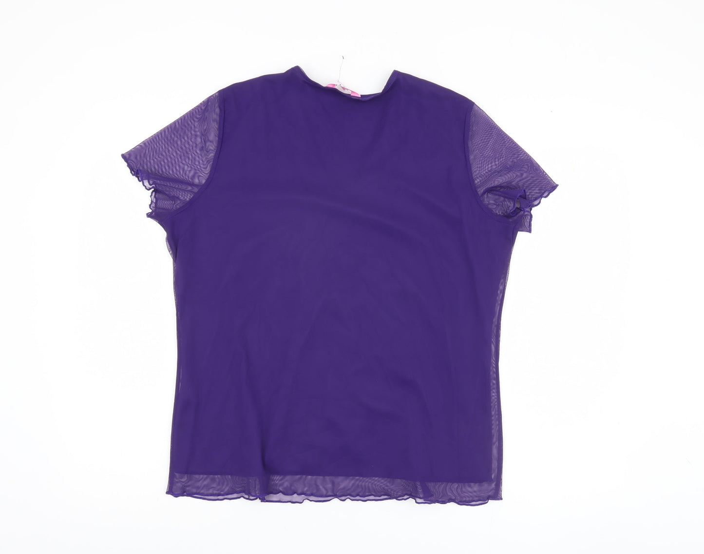 Julipa Women's Purple Embroidered Blouse Size 16