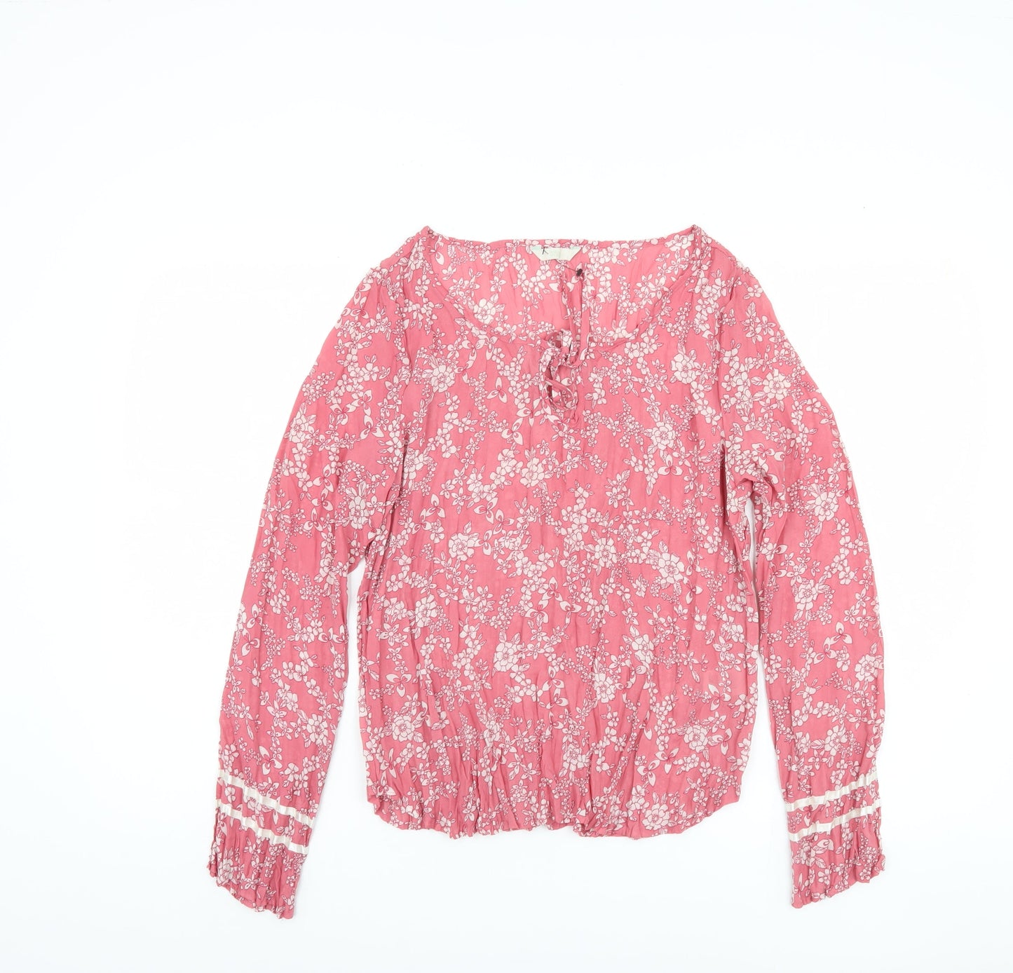 Marks and Spencer Women's Pink Floral Blouse Size 12