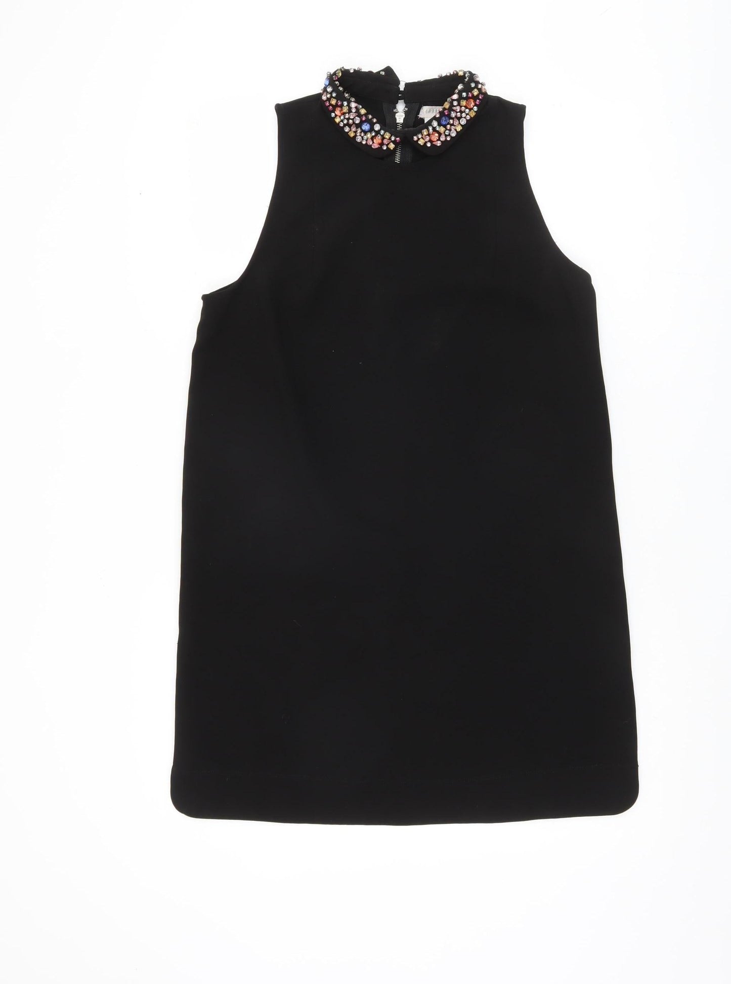 Cooperative Women's Black Beaded Collar Shift Dress M