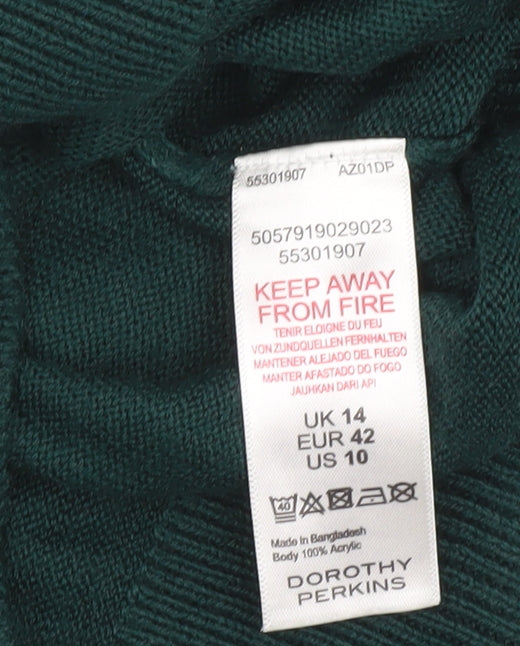Dorothy Perkins Women’s Green Jumper Size 14