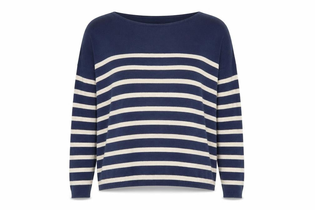 Womens UK 18 Regular FatFace Blue Pullover Tight-Knit