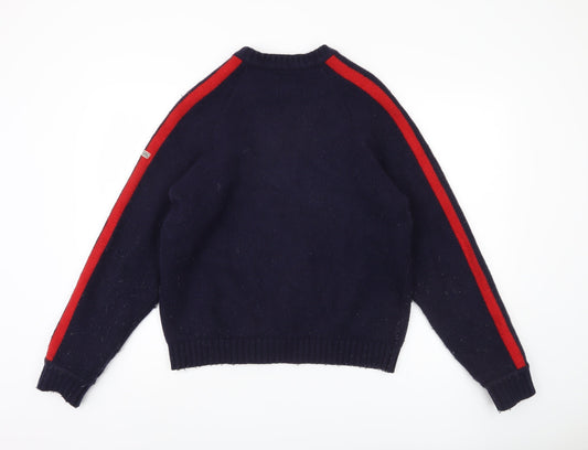 Levi's Men's Blue Wool V-Neck Pullover Jumper M