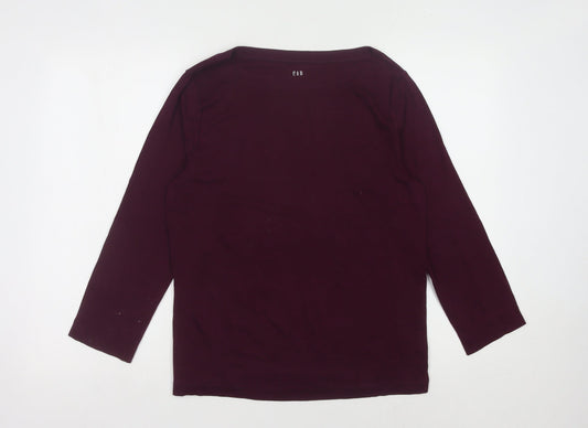 GAP Women's Purple Long Sleeve T-Shirt XL