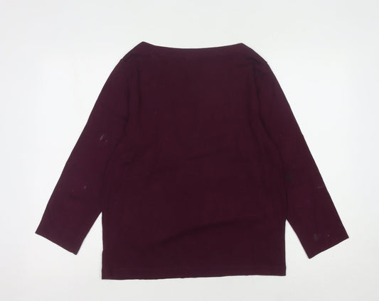 GAP Women's Purple Long Sleeve T-Shirt XL