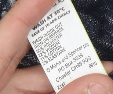 Marks and Spencer Women's Blue Floral Pullover Size 16