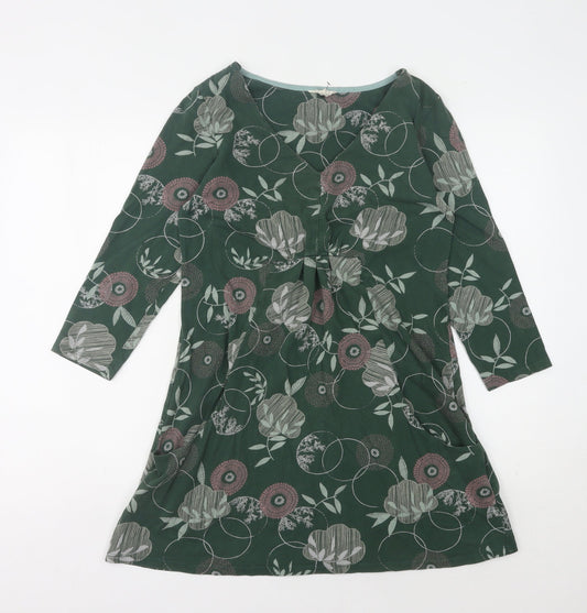 White Stuff Women's Green Floral Dress Size 12