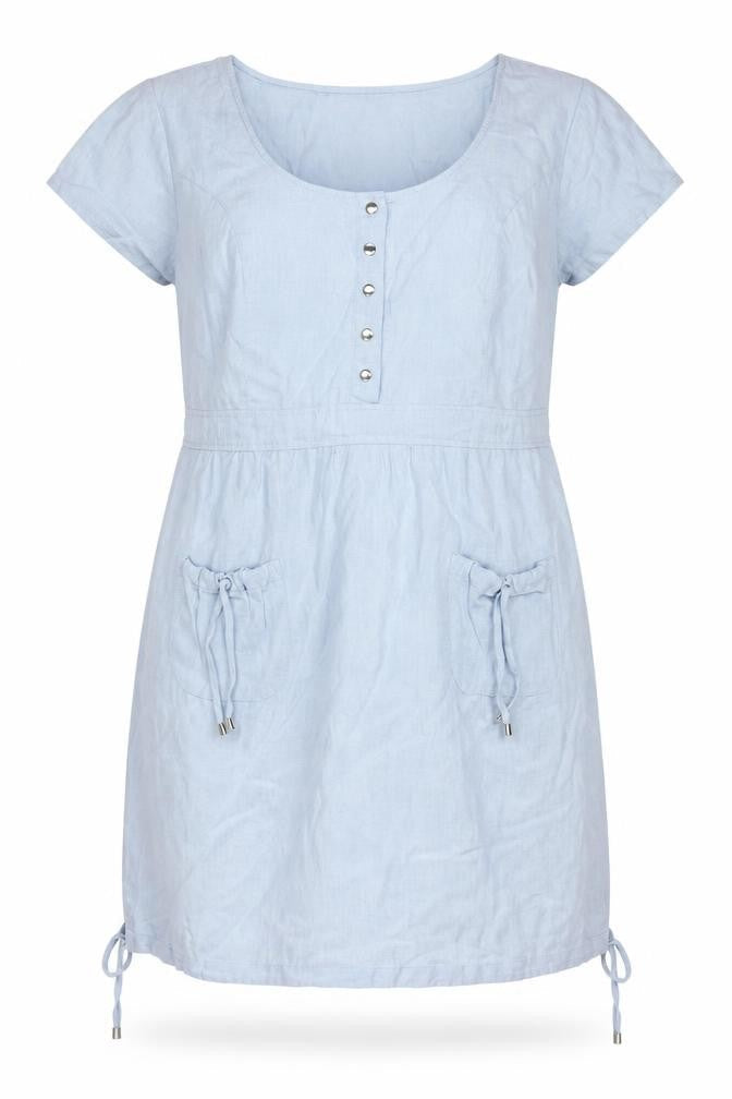 Creation L Premium Women's Blue Linen Dress Size 14