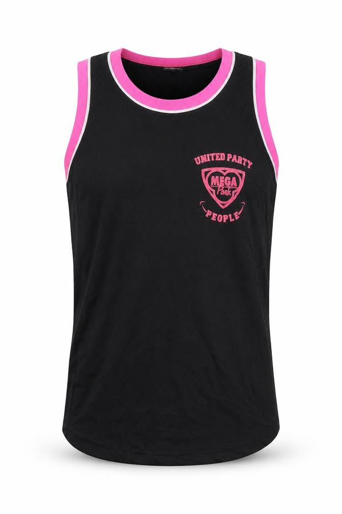Poleposition Mens Black Tank Top, , Small, Graphic Print
