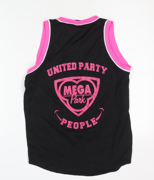 Poleposition Black Tank Top, Unisex, Small, Graphic Print