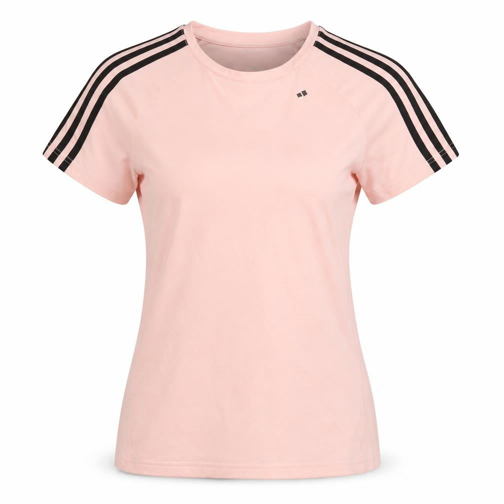 Front view of Adidas Women's Pink T-Shirt Regular Fit S