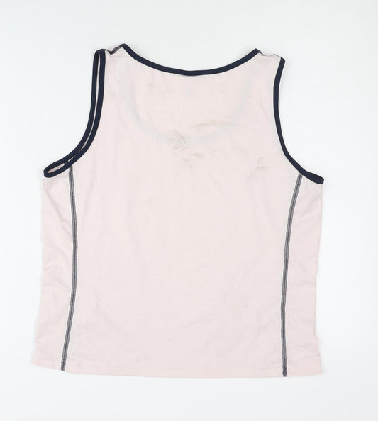 Trigema Women's White Tank Top L Scoop Neck