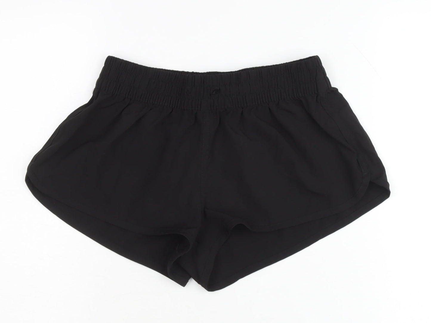 Women's Black Athletic Shorts, Size 6, Elastic Waist