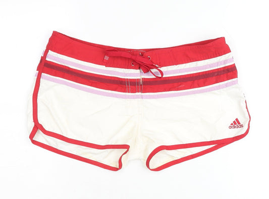 Adidas Women's Red & White Athletic Shorts Size 12