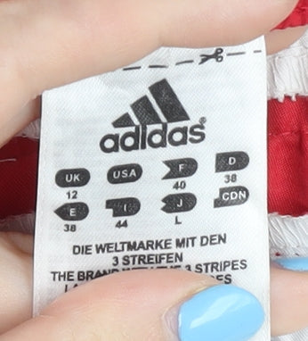 Adidas Women's Red & White Athletic Shorts Size 12