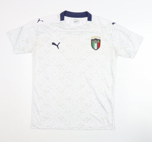 Puma Adults Italy Away Football Shirt White M Short Sleeves