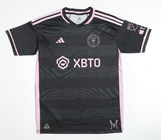 Adidas Adult Messi Black Inter Miami Shirt M Short Sleeves