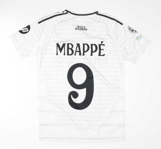 Adidas Real Madrid Home Shirt MBAPPE 9 XL Adults White