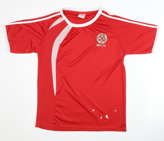 Malta Football Team Adults Red Home Shirt - Size S, Good Condition