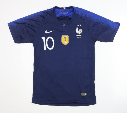 Nike Blue Mbappe 10 Childrens Home Football Shirt 176
