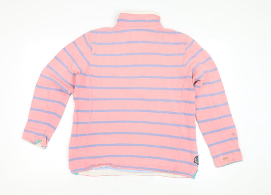Crew Clothing Women's Pink Striped Sweatshirt Size 12