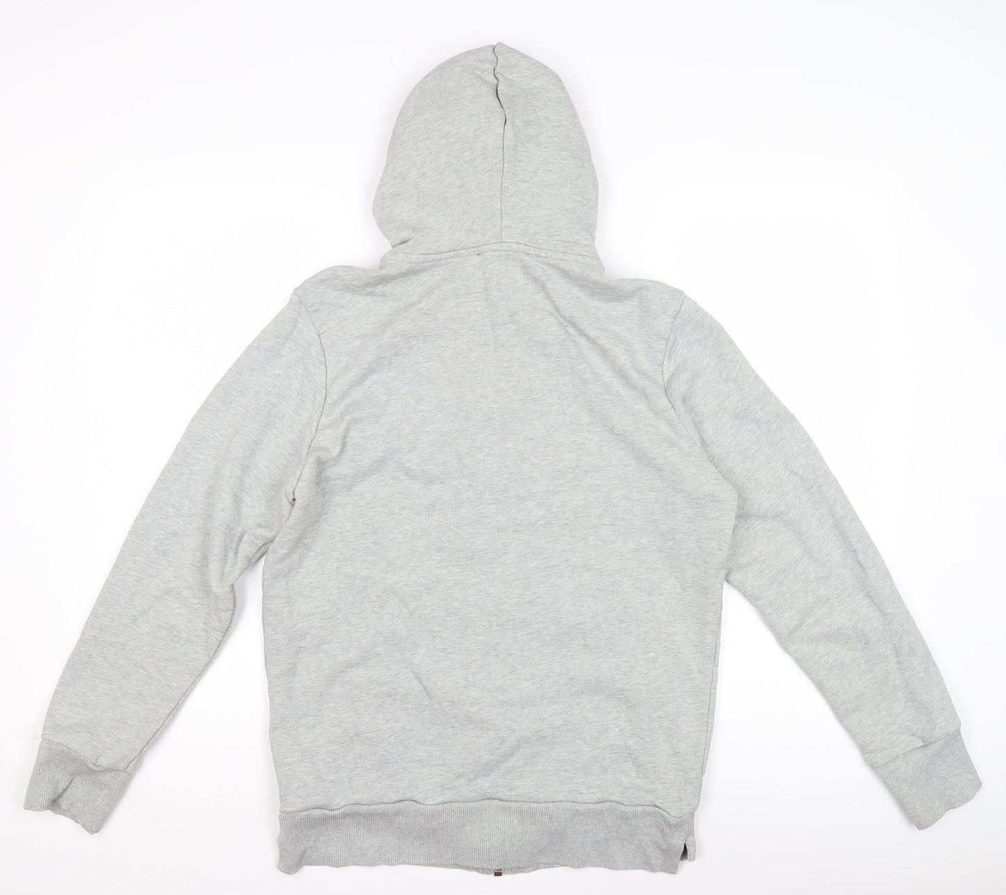 Diesel Men's Grey Full Zip Hoodie with Logo, Size M