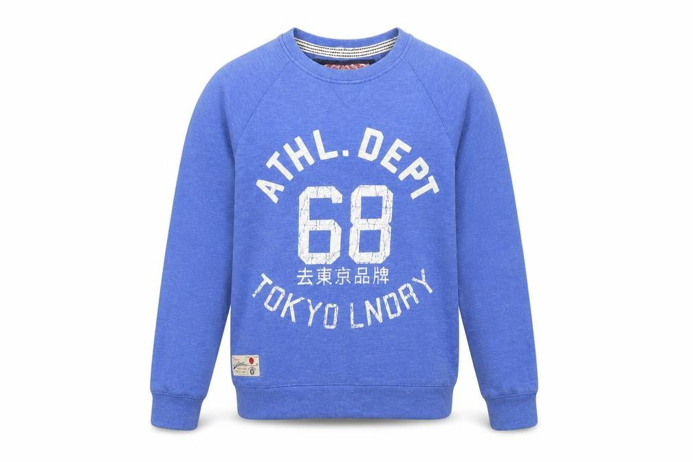 Mens UK S Regular Tokyo Laundry Blue Pullover Sweatshirt