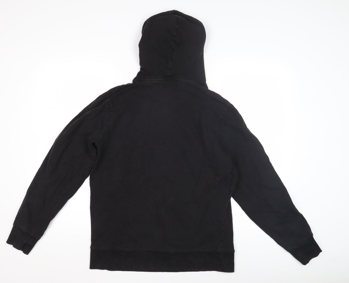 Jack & Jones Men's Black Pullover Hoodie, L, Cotton