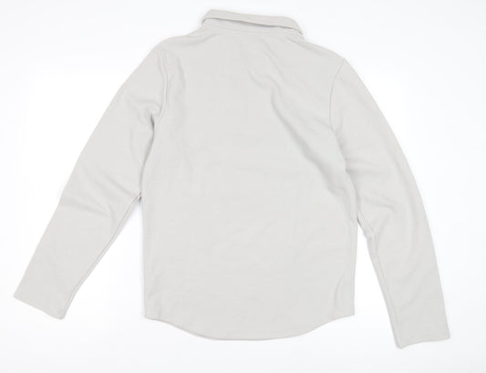 HISCOLUMN Ivory Men's M Hoodie Collared 1/4 Zip Knit