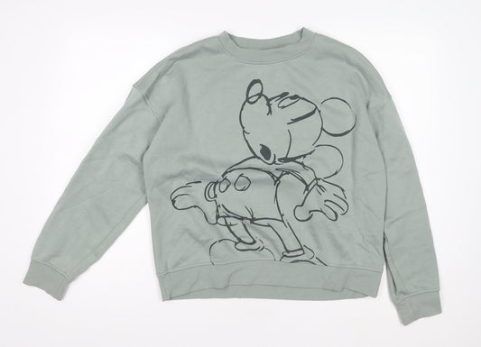 Disney Women’s Green Pullover Sweatshirt – Size S