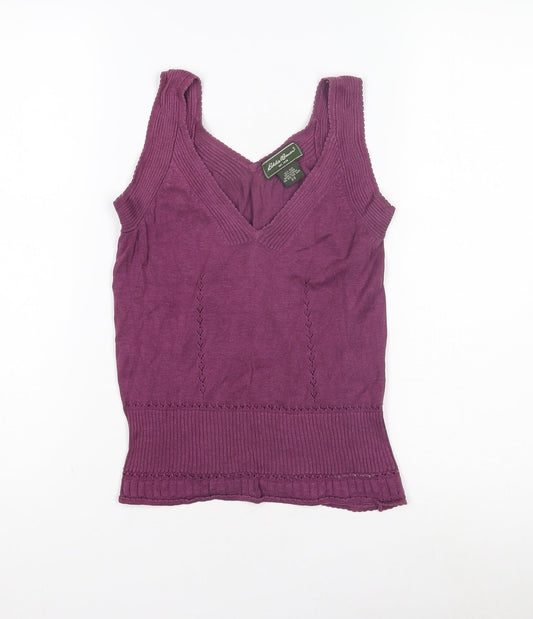 Eddie Bauer Women's Purple Silk Tank XS Casual