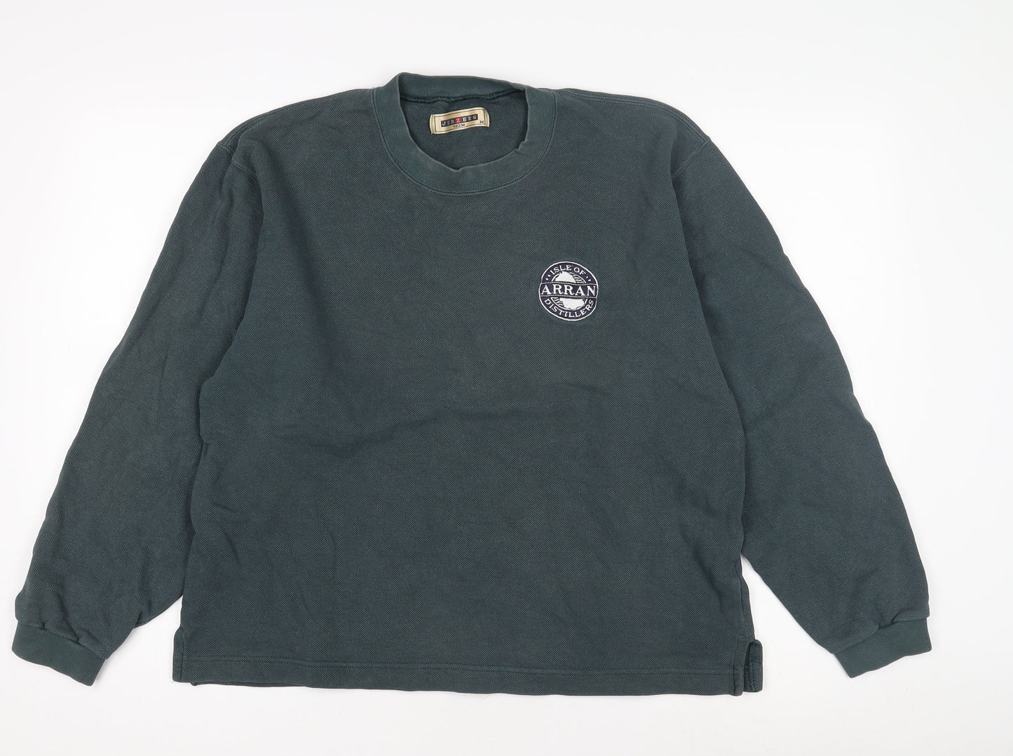 Jerzees Men's Blue Crew Neck Logo Sweatshirt, Size M