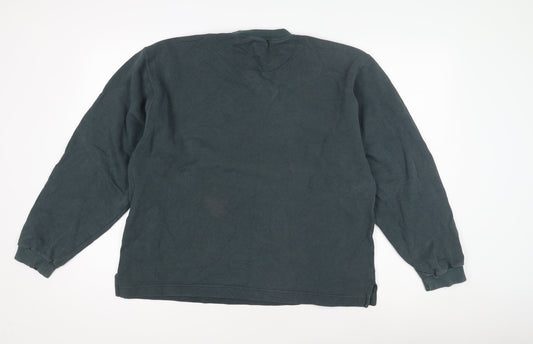 Jerzees Men's Blue Crew Neck Logo Sweatshirt, Size M