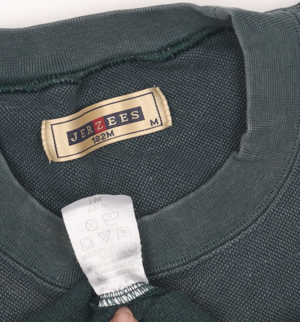 Jerzees Men's Blue Crew Neck Logo Sweatshirt, Size M