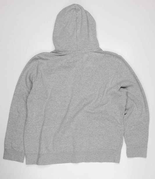 H&M Men's Grey XL Pullover Hoodie with Graphic Print