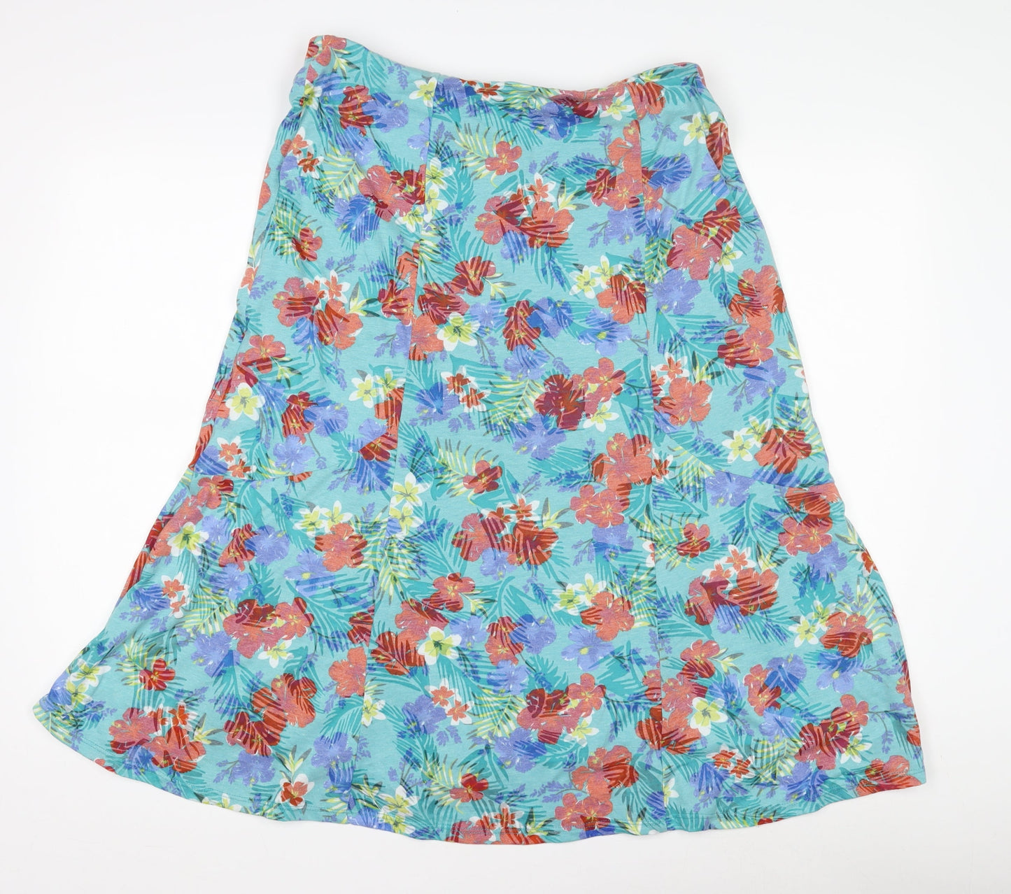 Cotton Traders Women's Multicoloured Floral A-Line Skirt Size 16