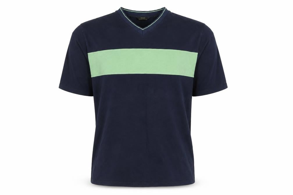 Marks and Spencer Men’s Blue Colourblock T-Shirt, Medium
