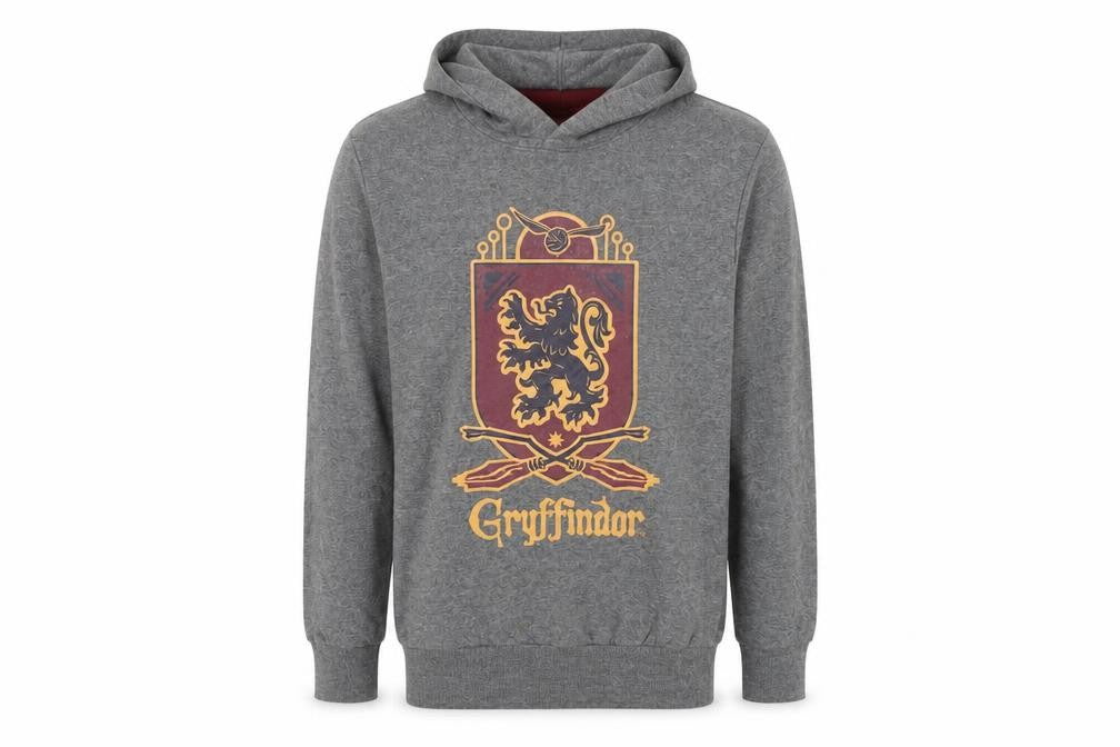Harry Potter Grey Gryffindor Hoodie, Unisex Kids, 9-10 Years