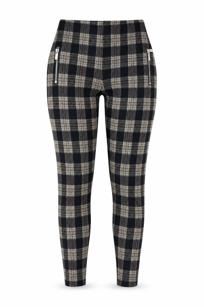 Next Women's Black Plaid Leggings, Size 8, Autumn/Winter