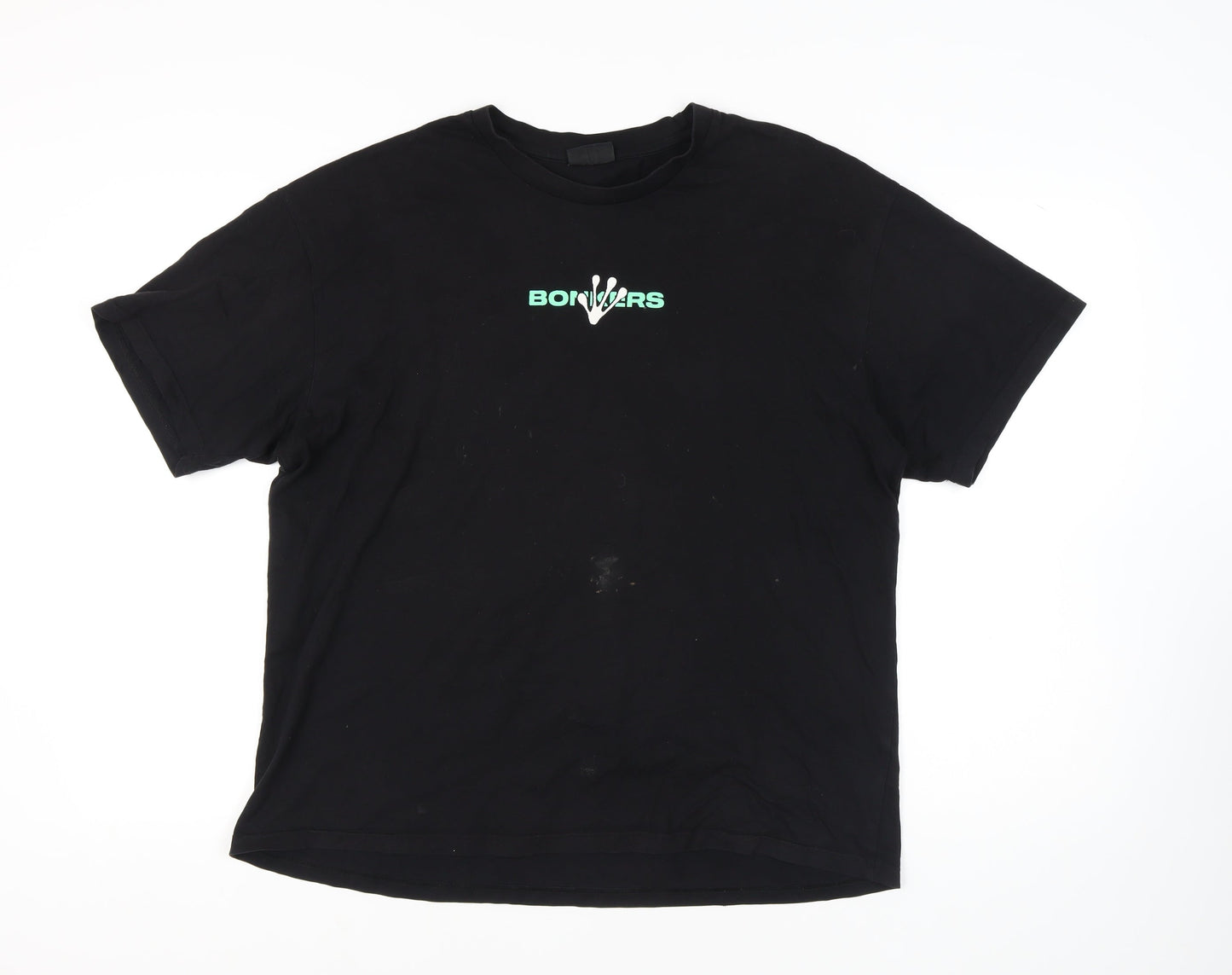 Bonkers Men's Black Graphic Print T-Shirt L