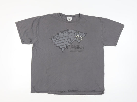 Game of Thrones Men's Grey Stark XL T-Shirt