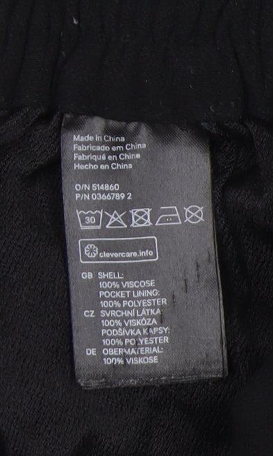 H&M Women's Black Trousers Size 8 for Casual Wear