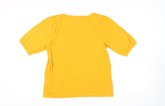 Joe Browns Women's Yellow Short Sleeve T-Shirt Size 12