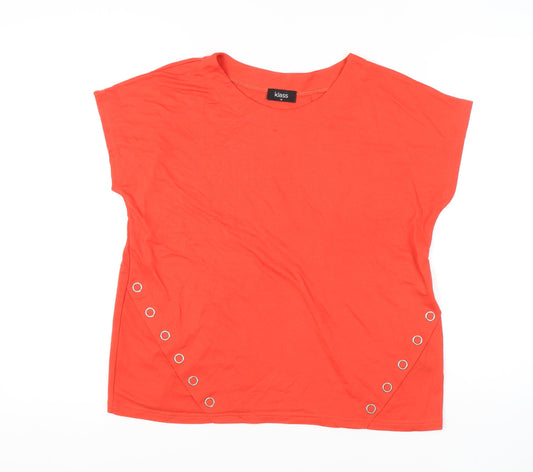 Klass Women's Red Basic T-Shirt - Medium, Casual Summer Wear
