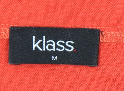 Klass Women's Red Basic T-Shirt - Medium, Casual Summer Wear