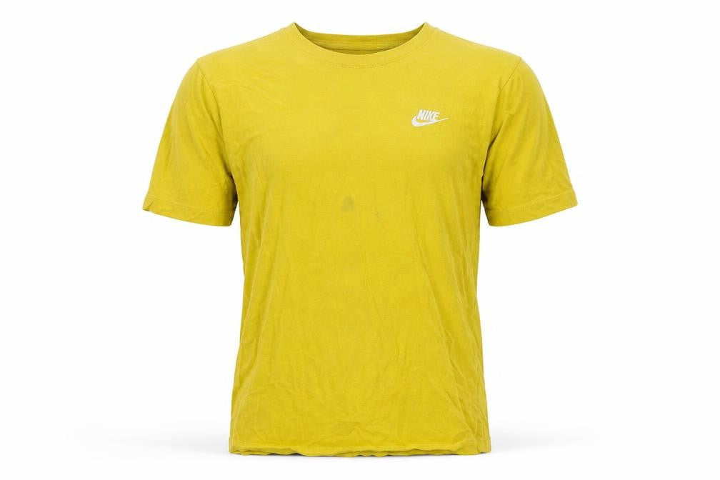 Mens UK Size S Nike Yellow  Cotton T-Shirt