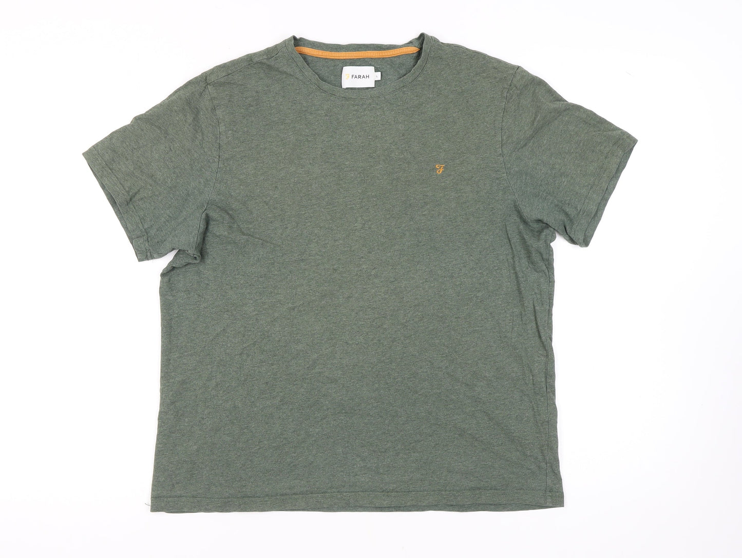 Farah Men's Green Short Sleeve Crew Neck T-Shirt L
