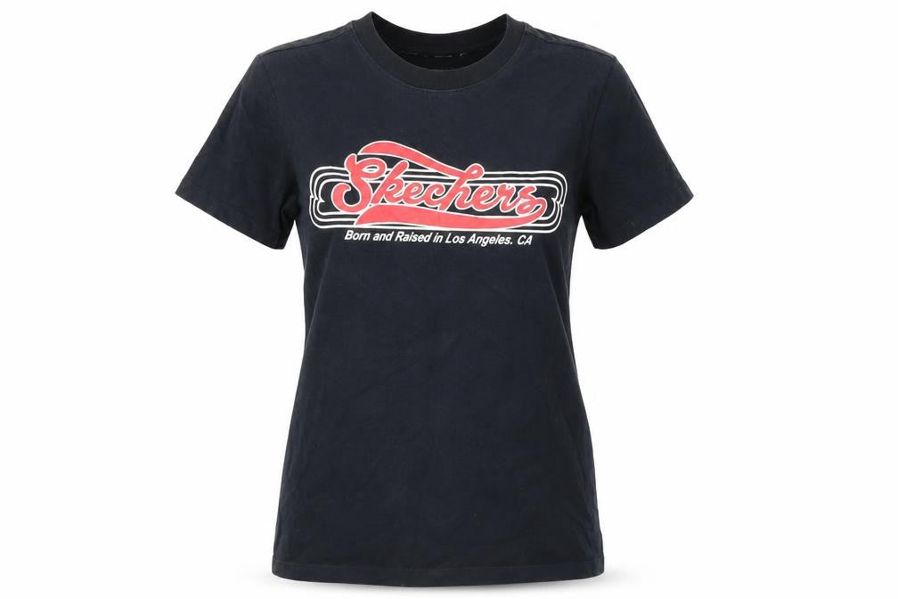 Skechers Womens Black T-Shirt XS Lightweight Basic