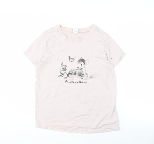 Disney at George Women's Pink Bambi T-Shirt Size 10